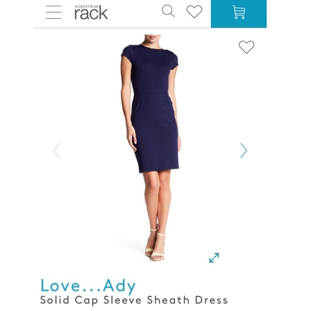 Solid cap sleeve dress 💙